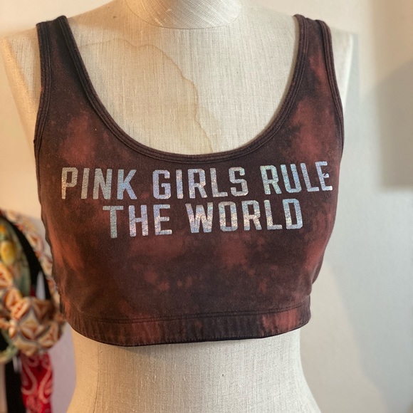 Victoria’s Secret Pink Sports Bra Bleach Dyed - Picture 1 of 6